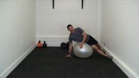 Side Crunches on Stability Ball