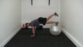 3D Stability Ball Push-Up Feet on Ball