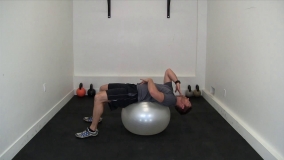 Stability Ball Full Ab Crunch