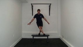 3D Single-Leg Box Squats